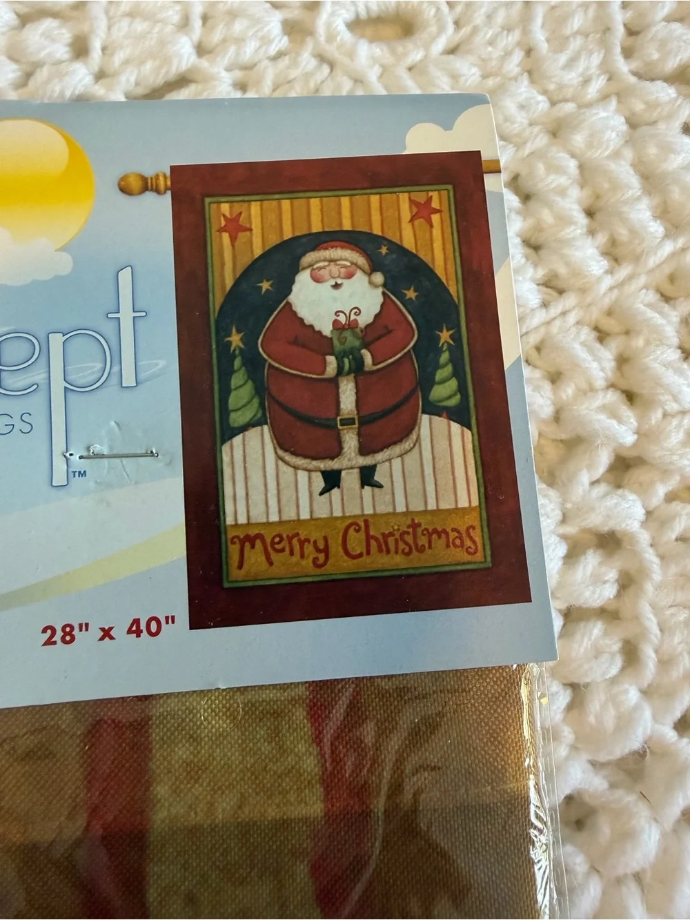 Santa Decorative Holiday Flag - Red, White, Blue